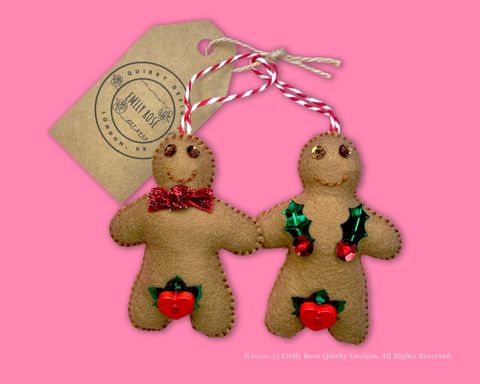 Gingerbread men rude Sequins